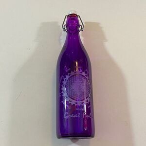 Bormioli Rocco Italy 04 Vibrant Purple Flip Top Glass Bottle